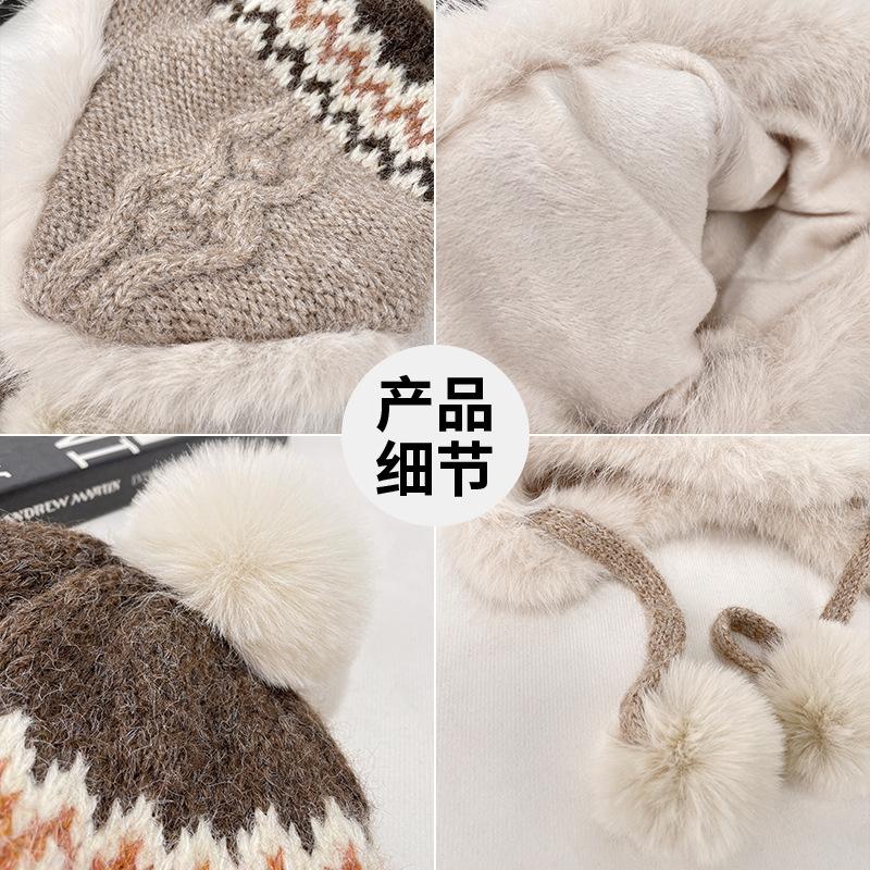 Plush Ear Protector Children'S Season Thickened And Velvet Warm Lei Feng Hat Northeast Cold-Proof Versatile Pullover Knitted Hat
