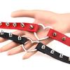 Spike Studded Heart Necklace Punk PU Leather Collar for Women Gothic Harajuku Jewelry