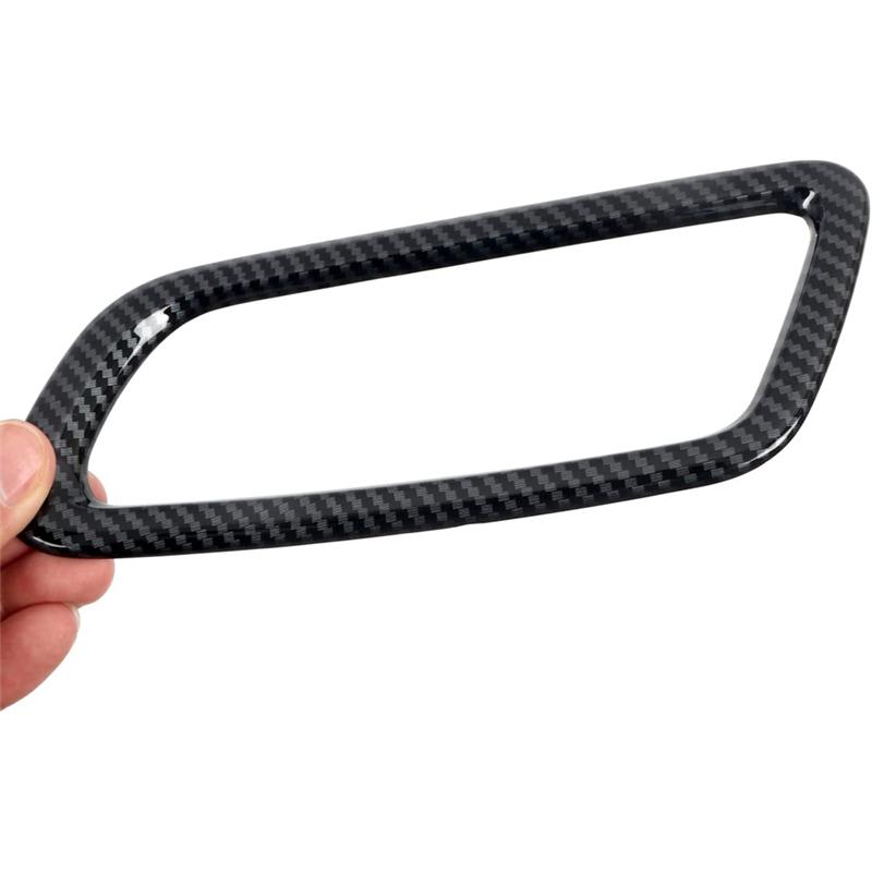 ABLZ-Inner Door Handle Bowl Cover Sticker Trim For Dodge Durango   Car Accessories, ABS Carbon Fiber