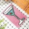 Christmas Themed Pattern Floor Mat Anti-Slip Bottom Soft Comfortable Faux Cashmere Rug Vibrant Color Door Rug