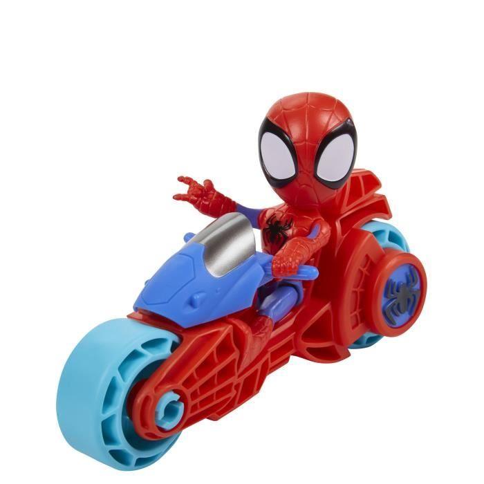 Figurine Spidey avec moto, jouet préscolaire pour filles et garçons, Marvel Spidey et ses Amis Extraordinaires, à partir de 3 ans