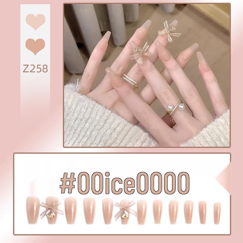 Luxurious Transparent Blush Bubble Rose Press-On Nail Set with Wearable Stickers
