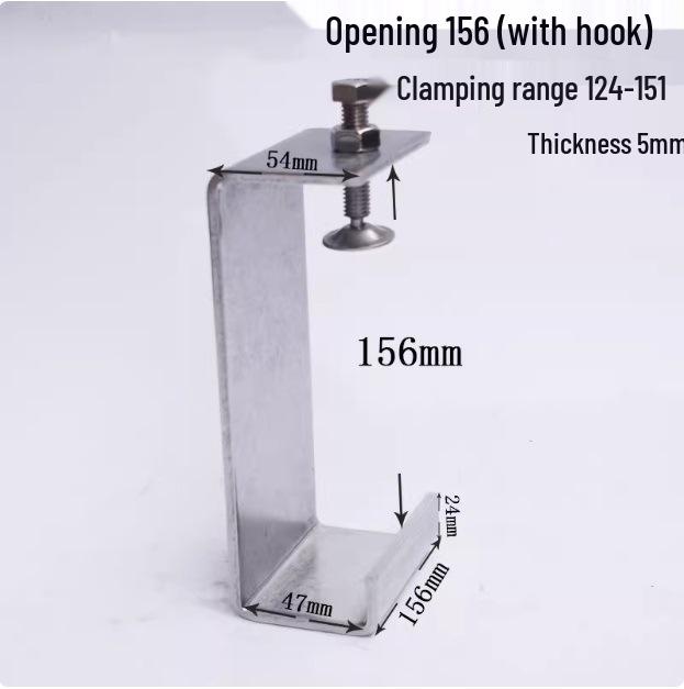 C304 Tiger Claw U-Shaped Stainless Steel Pipe Clamp