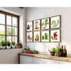 9Pcs Funny Weird Kitchen Wall Art Cute Cool Colorful Food Vegetable Painting Picture Wall Decor Whimsical Pickle Eclectic Food Art Poster Print