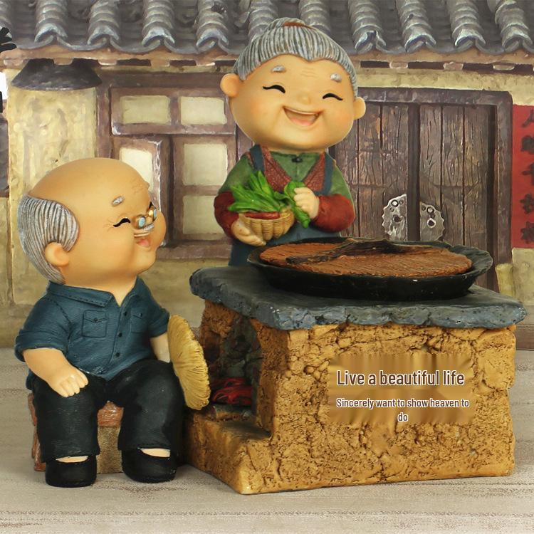 "Decor creativ pentru casă cuplu japonez în vârstă pentru nunți și cadouri - Model 935-1"