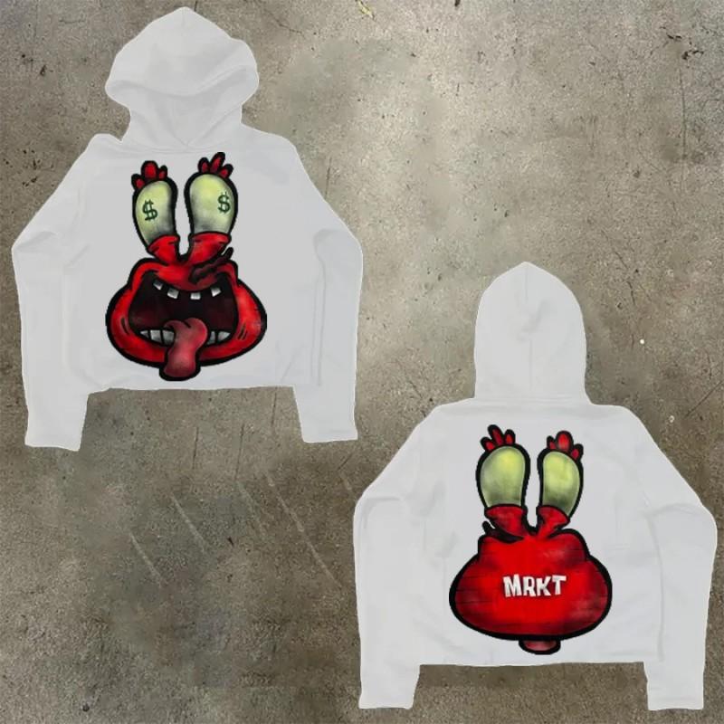 Womens Y2K Oversized Hoodie Cartoon Graphic Print Streetwear Casual Sweatshirt