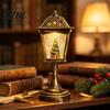 Party Ambient Lighting Christmas Snow Sphere Lamp Retro Street Lamp Design Santa Bedroom Aesthetic Decor Snowman Tree Night Light for Bedroom,
