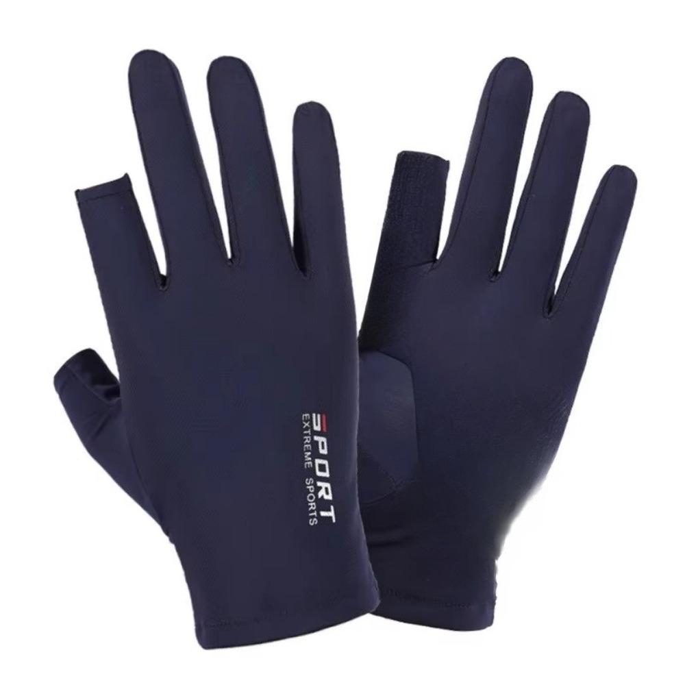 1 Pair Outdoor Sport Fishing Gloves Touch Screen Thin Anti Uv Protective Gear Motorcycle Racing Gloves Ice Slip Breathable