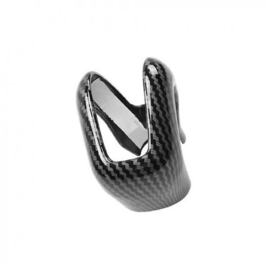 For Volvo XC90 2016- ABS Carbon Fiber Central Console Gear Shift Knob Trim