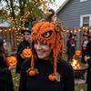 Warm Hand Knitting Animal Hood Set Handmade Halloween Animal Hat  Holiday Gift