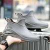 Men's Rain Boots Short Tube Casual Waterproof Shoes Non-slip Work Shoes Plus Velvet Warm Fishing Rain Boots