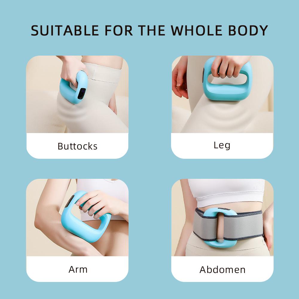 Electric Full-Body Fascia Ring Massager With Belt Multifunctional Exercise Vibration Fitness Massager  Deep Tissue Massage