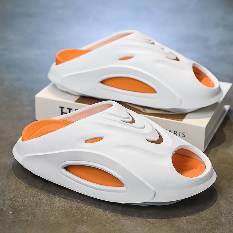 Nya herrtofflor utomhus inomhus strand sandaler bekväma tjocka mjuka tofflor män kvinnor vardagsskor män flip-flops tofflor