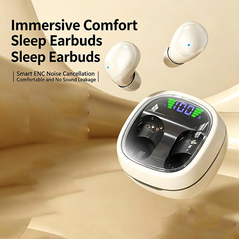 New Arrival Ultra Tiny In-ear Sleep HiFi Stereo Low Latency Gaming for Earbuds LED Display IPX-4 Waterproof Type-C