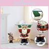 Festive Santa Claus Waiter Tray Sculpture Charming Resin Figurine For Christmas Decor