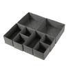 Foldable Grey Underwear Storage Organizer - 3-Piece Set