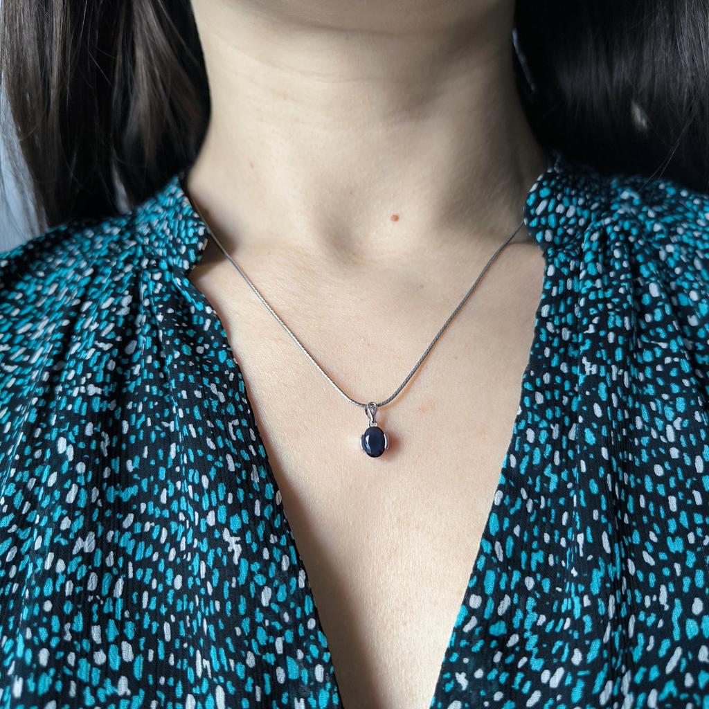 Silberanhänger mit Saphir nano 0,908 ct (2206071)