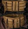 PHOENIX IKKI Small Item Storage Camouflage Utility Outdoor Tactical Military Crossbody Waist Bag Waist Pouch Work Belt Tactical Belt Brown