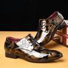 Large Men Spring  Autumn New Pointed Formal Wear Persalized Young High-end Printed Fashiable Shoes