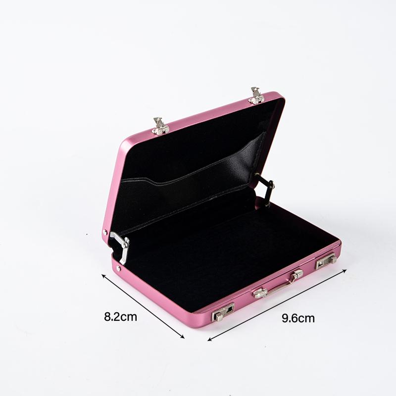 Aluminum Storage Box Business Id Credit Card Holder Mini Suitcase Bank Card Box