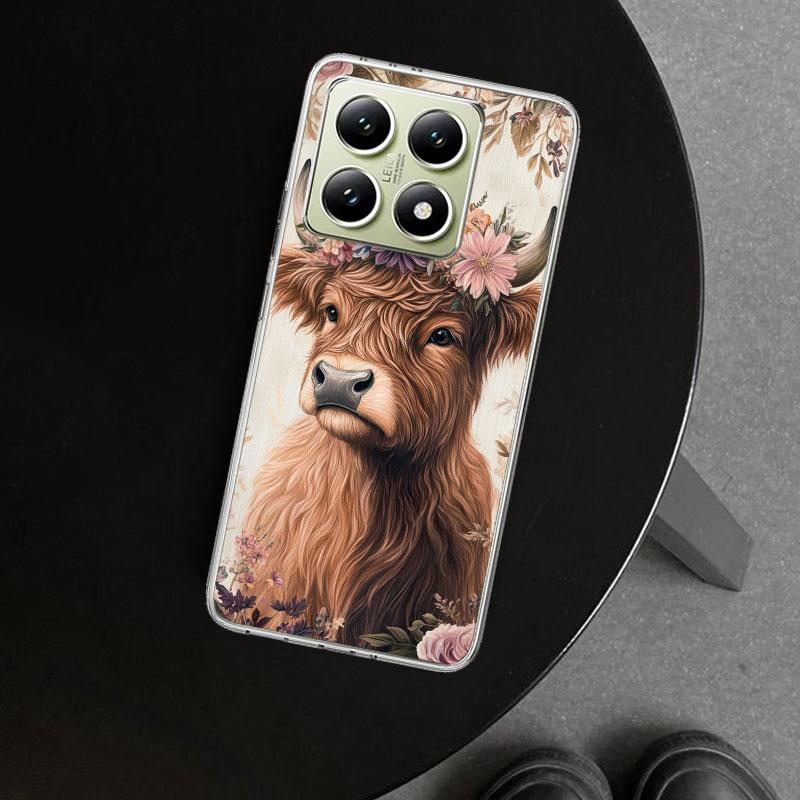 

Cute Highland Cow Phone Case Cover for Xiaomi Redmi Note 15 14 13 12 11 Pro Plus 14S 12S 11S 11T 11E 10S 10 Customized Fundas Re Redmi Note 11S 4G