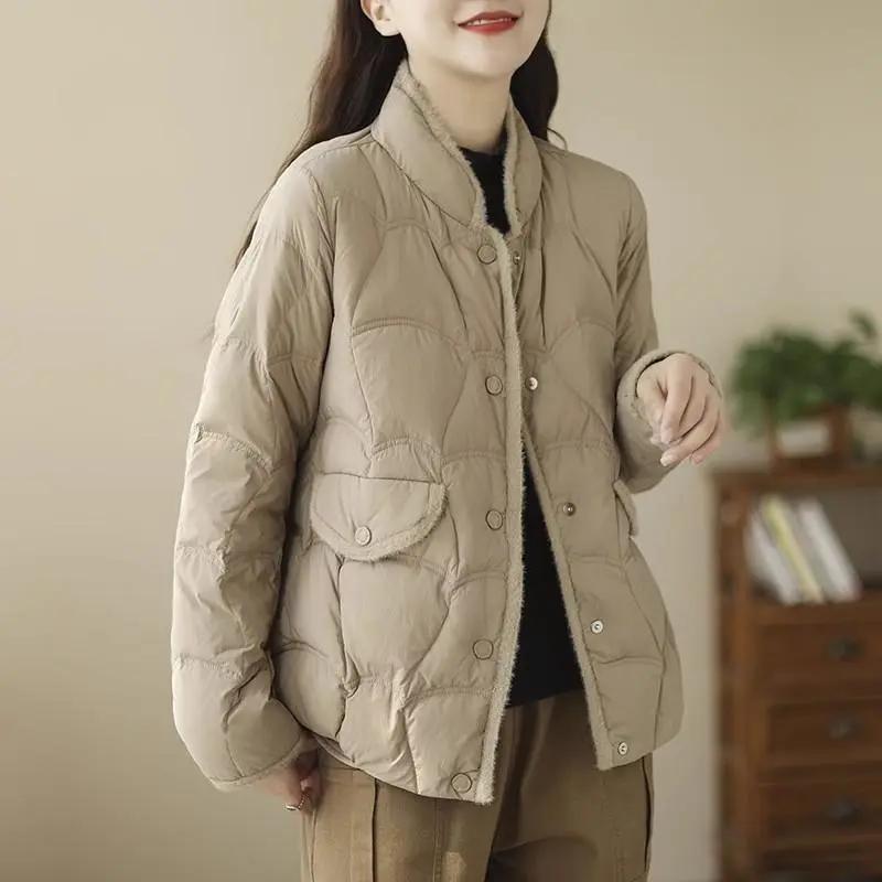 Down Cotton Jacket Women's Winter Short Lightweight Warm Jacket