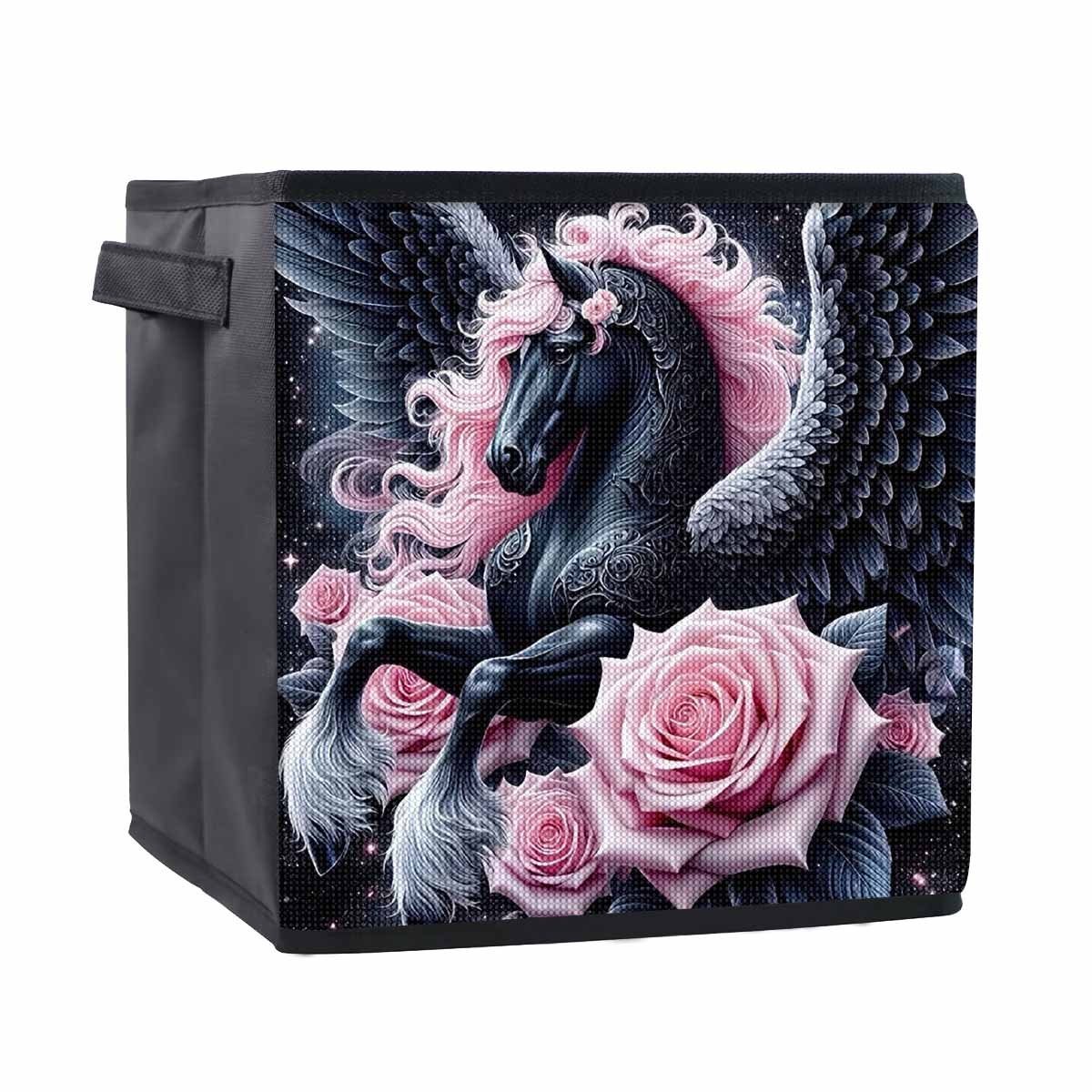 

Dark Horse Library 5D Diamond Painting Storage Basket Full Round Drill Mosaic Diamond Embroidery Cross Stitch Kits Home Decor Home Decor 25cmx25cm