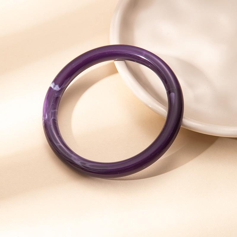 Color Smudging Imitation Jade Agate Resin Bracelet Women'S Retro Simple High-End Bracelet Personalized Jewelry
