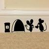 Cute Mouse Hole Vinyl Mural Wall Art Sticker Decals Kids Nursery Room Home Decor