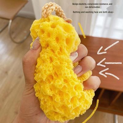 Japanese Honeycomb Exfoliating Bath Ball: Cute, Non-Dispersing Sponge for Children & Women