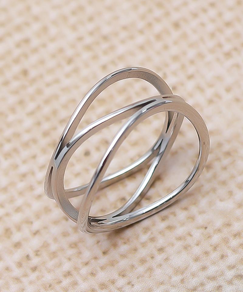 Blancier Elanglin Bl261R1276 Layer Wave Open Ring Women'S Ring