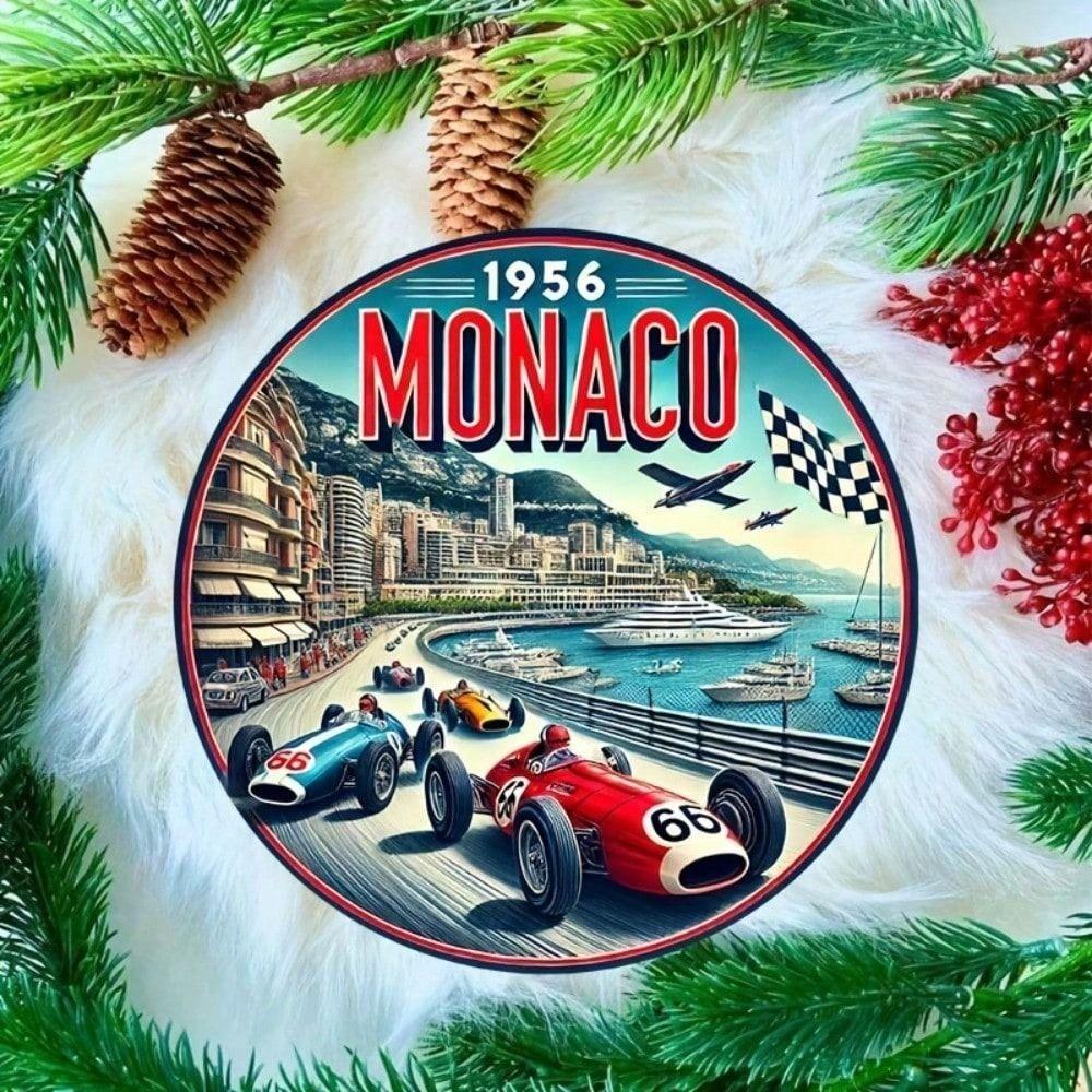 Vintage Monaco Retro Auto Metall Wandkunst Garage Schild