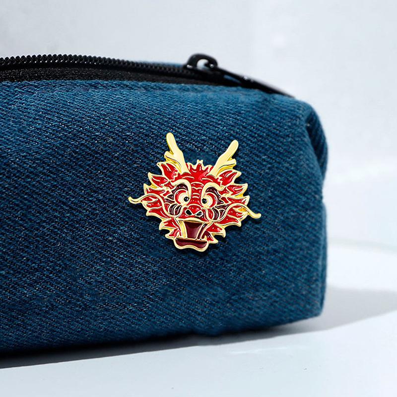 Cartoon Dragon Badge Vintage Creative Brooch Animal Brooches Bag Lapel Pins Clothes Accessories Cartoon Jewelry Gift For Kid