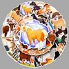 Cute Pony Animal Doodle Waterproof Stickers (50-Pack) for Laptops, Phones, and Notebooks
