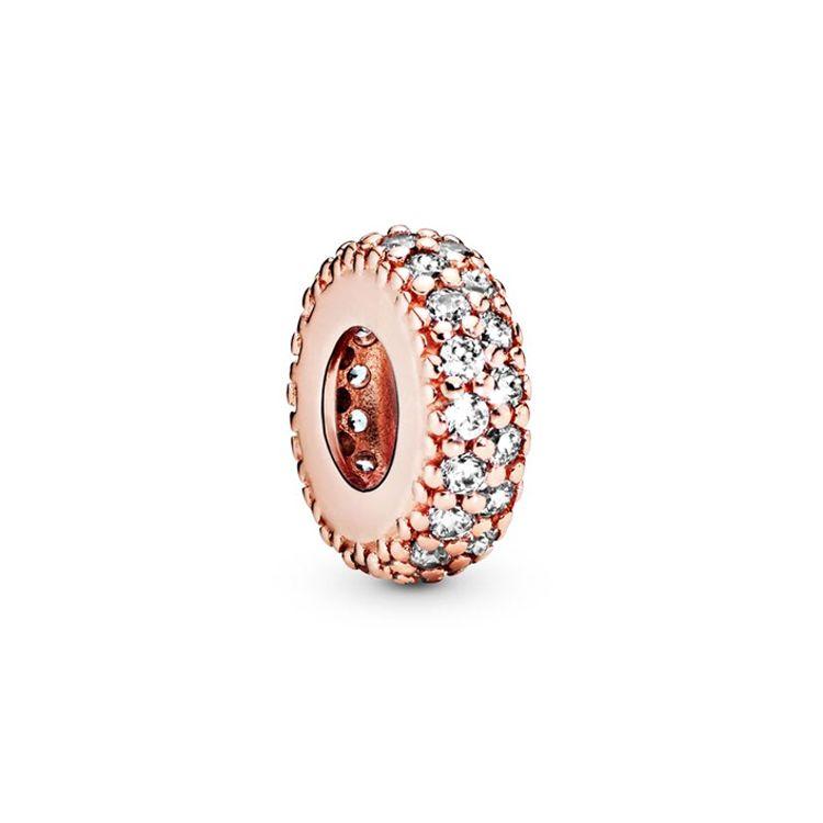 Pandora Transparent Sparkling Charm Women Accessories Rose-Gold 781359CZ Rose Gold