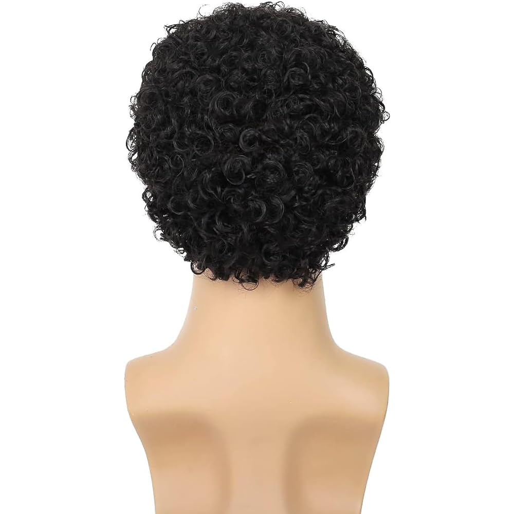 Men's Curly Short Wig Natural Black Heat Resistant Full Wig Cosplay Costume Light Brown M508