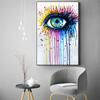 Abstract Graffiti Art Eye Tears Canvas Painting Wall Art Posters Print Wall Pictures for Living Room Bedroom Home Cuadros Decor