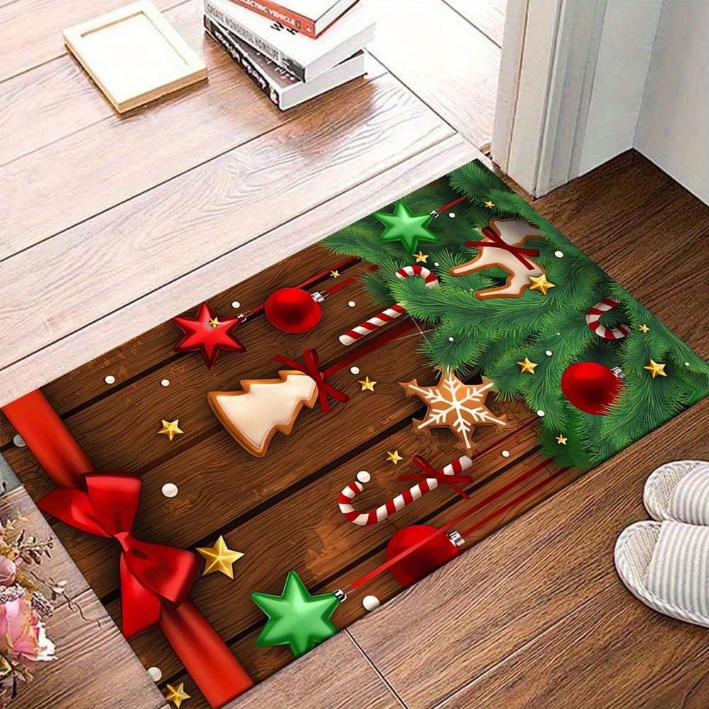 

1pc Christmas Elements Area Rug, Slip-Resistant, Easy-Clean, Stain-Resistant, Perfect for Cozy Living Rooms, Bedrooms, Kitchens, Offices, an 60cm by 90cm