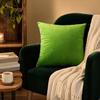 Plush Velvet Throw Pillowcase Solid Color Pillow Cover, Soft Case, 17.7x17.7 Inch Smooth Cushion Cover for Sofa, Bed, Office, Cozy Home Decor Luster