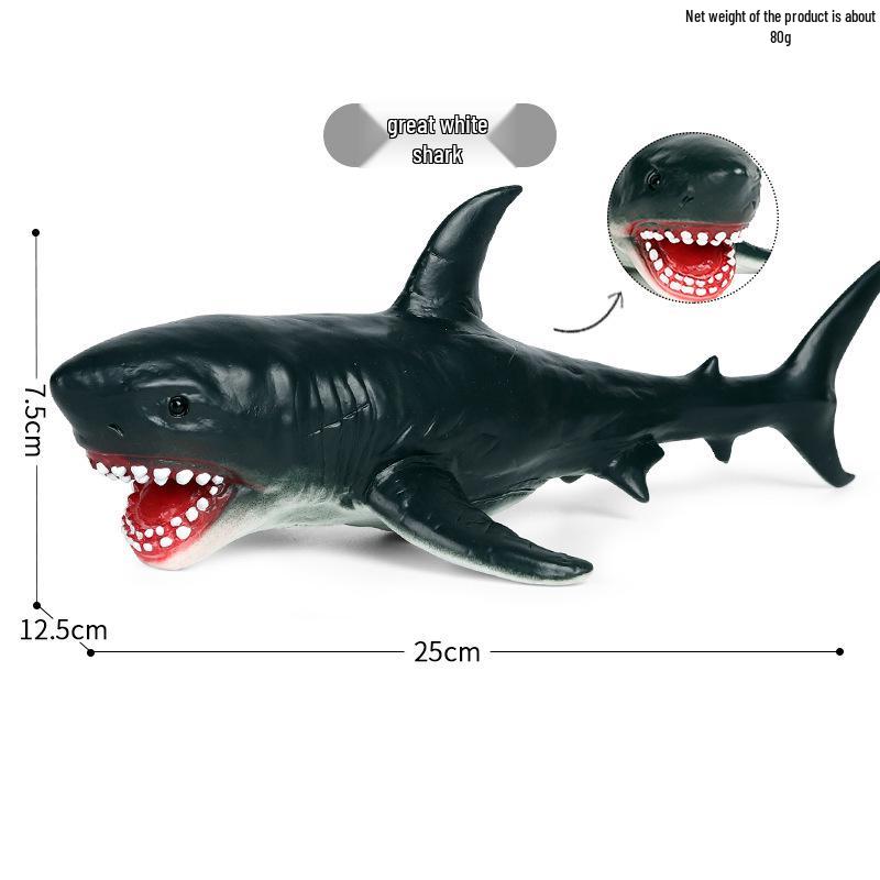 Children's Soft Rubber Marine Animal Toys: Killer Whale, Great White Shark, Beluga, Blue Whale, Dolphin, Sperm Whale Models