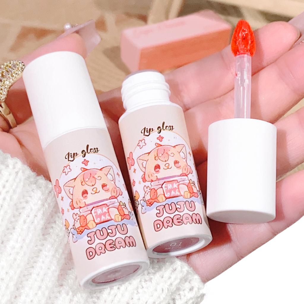 JUJU Velvet Lip Glaze Matte Matte Fake Plain White Honey Peach Cheap Lip Paste