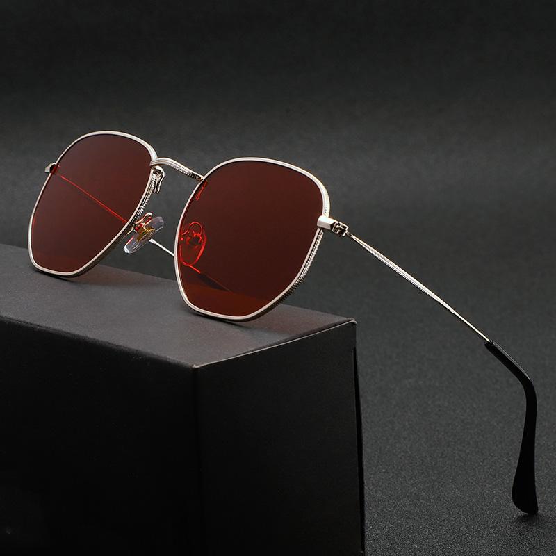 Women Sunglasses New Fashion Multilateral Metal Sun Glasses Men Classic Luxury Brand Design Mirror Eyewear Uv400