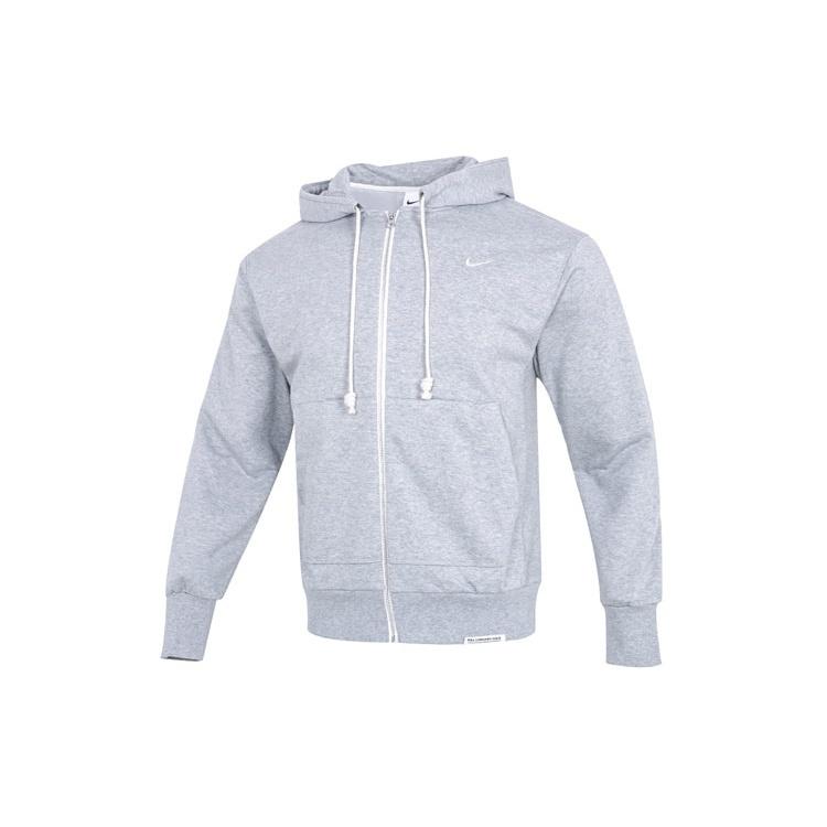 Men s Nike Solid Color Printing Logo Zipper Hooded Running Gym Jacket Gray DQ5817-063 XL