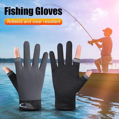 Gloves Fishing Accessories Fishing Gloves Three Fingers Gloves Anti-skid Mittens Protective Mittens