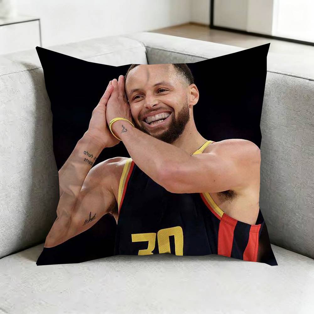 Steph C-Curry Basketball P-Player Square Double-Sided printed Pillow Case Bedroom Bedside Pillow Sofa Cushion Cover Gift