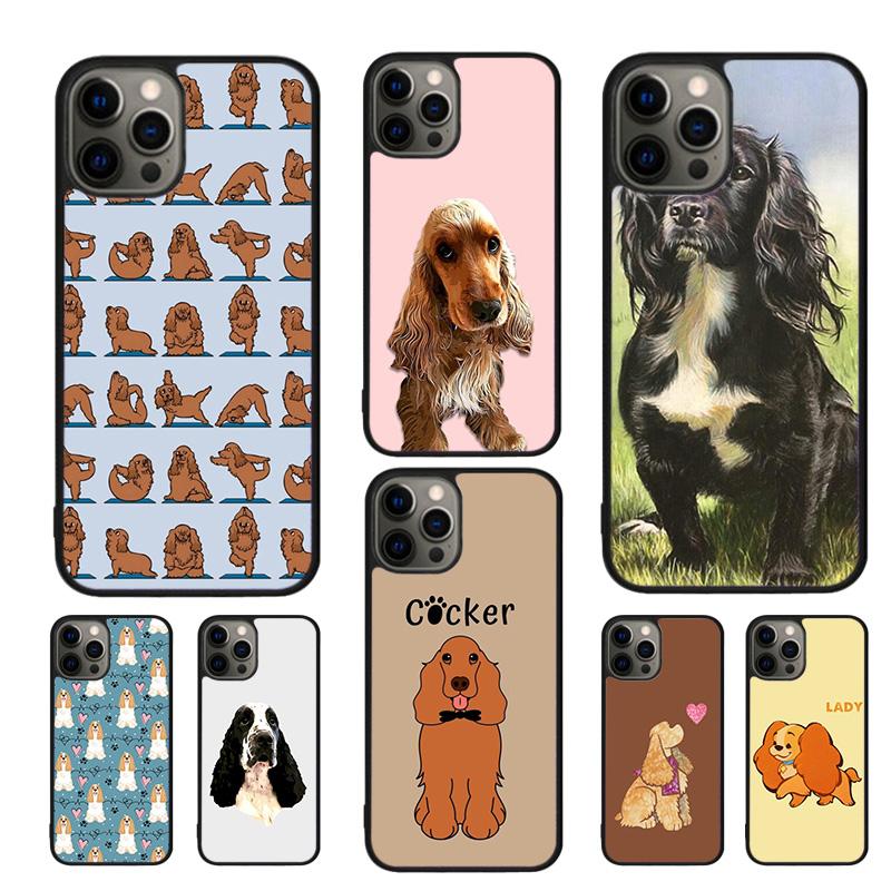 Cartoon Cocker Spaniel Mobile Phone Cases Cover For iPhone 17 Air 16 15 14 12 13 11 Pro MAX apple Plus Coque