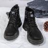 Camouflage Martin Boots Men's Spring, Autumn and Winter Warm Thickened Men's Boots Thick-soled Fashionable Retro Lace-up Shoes Men