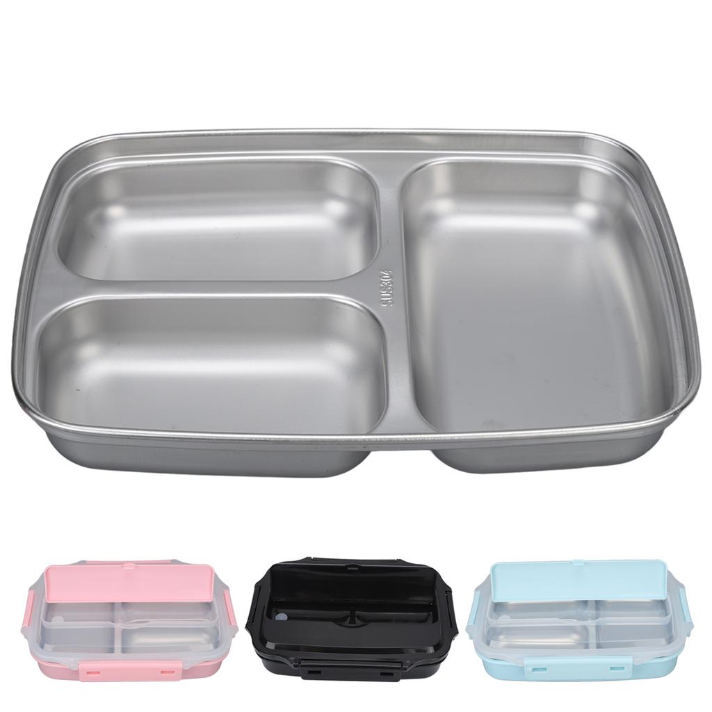 Kids Lunch Containers Thermal Insulation Lunch Box 304 Stainless Steel Four Sided Buckle Design for for School