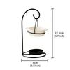 Essential Oil Burner Ceramic Aromatherapy Diffuser Oil Burner with Iron Tea Light Candle Holder Essential Oil Fragrance Diffuser