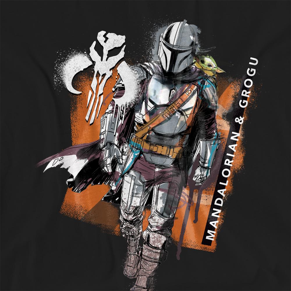 The Mandalorian & Grogu Womens/Ladies Graffiti Spray T-Shirt